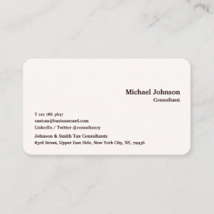 Modern Elegant Professional Brown Pattern Chic Business Card