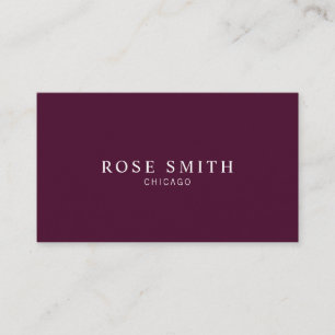 Modern Elegant Professional Burgundy Business Card