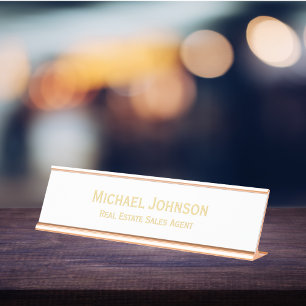 Modern Elegant Professional Business Office Title Desk Name Plate