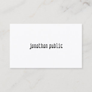 Modern Elegant Professional Creative Simple Plain Business Card