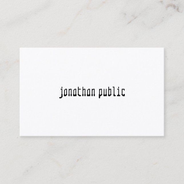 Modern Elegant Professional Creative Simple Plain Business Card (Front)