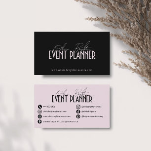 Modern Elegant Professional Event Planner Business Card