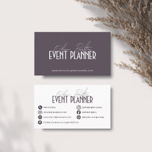 Modern Elegant Professional Event Planner Business Card