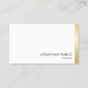 Modern Elegant Professional Faux Gold Personalised Business Card