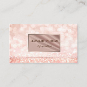 Modern Elegant Professional Glitter Bokeh, Frame Business Card