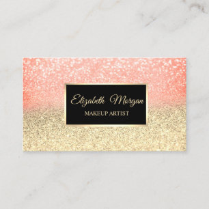 Modern Elegant Professional Glitter Ombre Frame Business Card