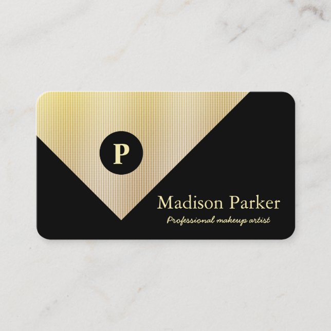 Modern Elegant Professional Gold  Business Card (Front)