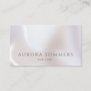 Modern Elegant Professional Iridescent Pearl Business Card
