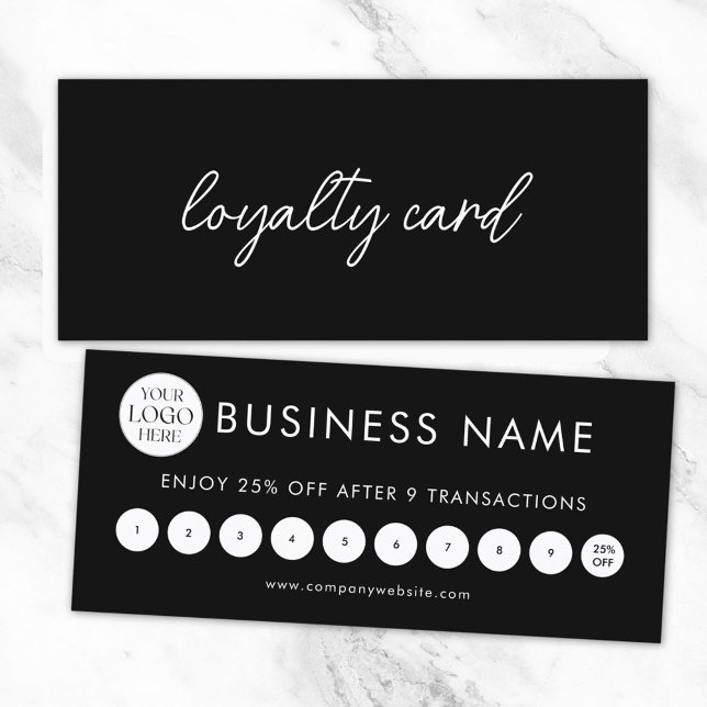 Modern Elegant Professional Logo Loyalty Card (Front and Back)
