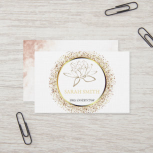 Modern Elegant Professional lotus flower Business Card