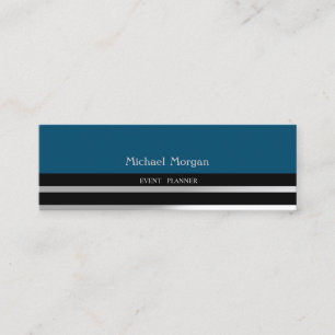 Modern Elegant  Professional, Masculin, Striped Mini Business Card