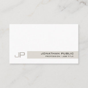 Modern Elegant Professional Monogram Chic Business Card
