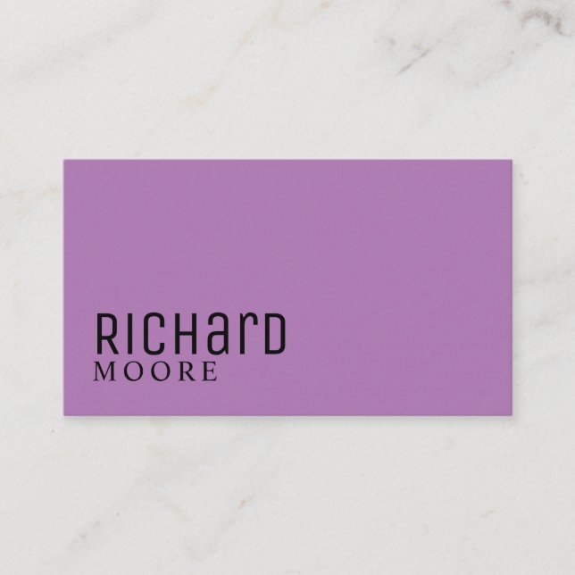Modern Elegant Professional Plain Business Card (Front)