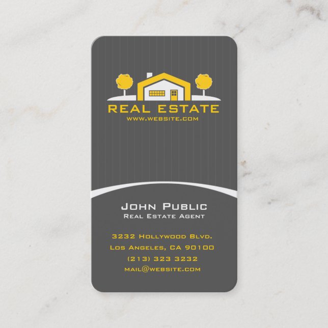 Modern Elegant Professional Real Estate Business Card (Front)