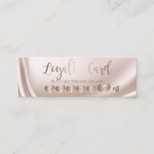 Modern Elegant Professional Rose Gold Hearts, Loyalty Card
