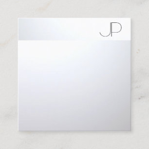 Modern Elegant Professional Silver Look Template Square Business Card