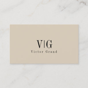 Modern Elegant Professional Simple Monogram Business Card