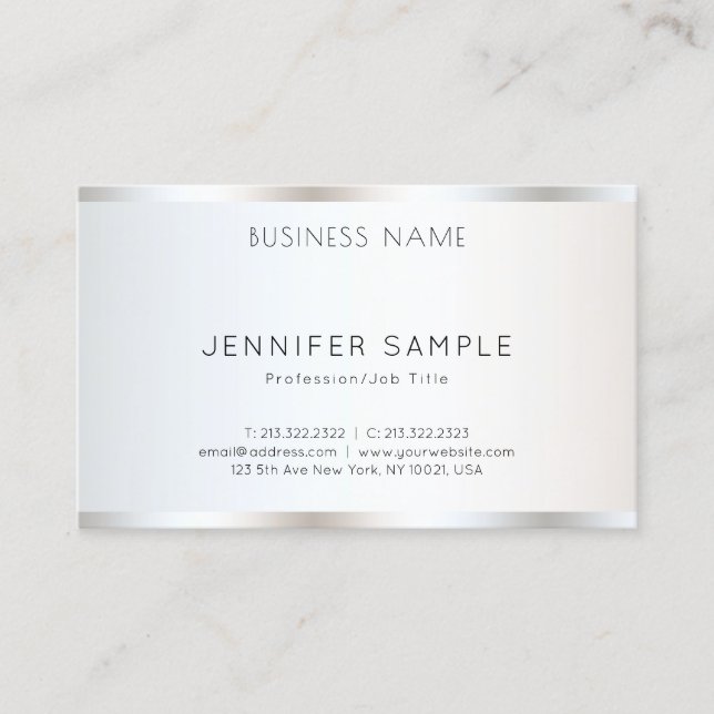 Modern Elegant Professional Simple Template Business Card (Front)