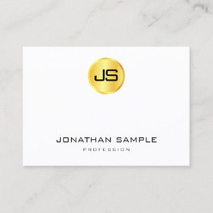 Modern Elegant Professional Trendy Monogram Business Card