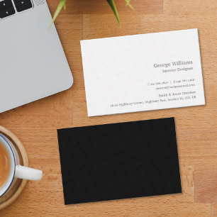 Modern Elegant Professional White Squares Pattern Business Card