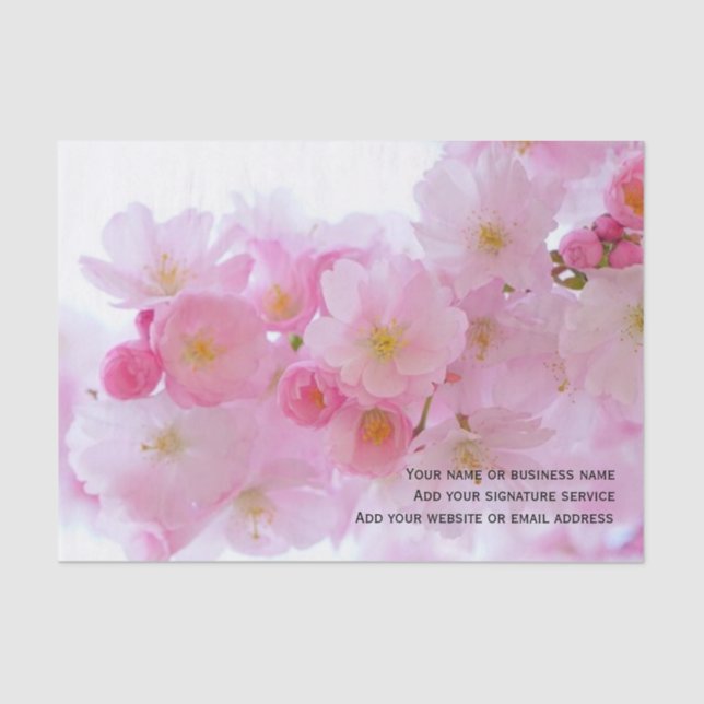 Modern elegant promotional products for freelancer tissue paper (Front)