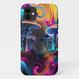 MODERN ELEGANT PSYCHEDELIC ARTISTIC MUSHROOM Case-Mate iPhone CASE
