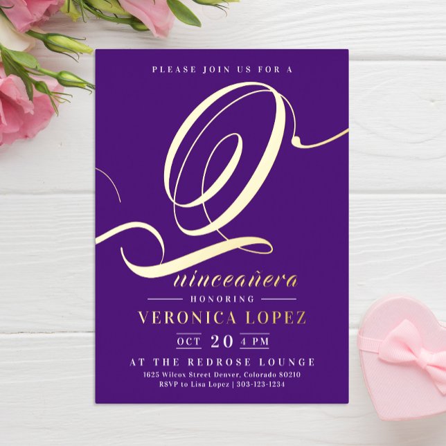 Modern Elegant Purple 15th Quinceañera Party (Creator Uploaded)