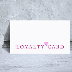 Modern Elegant Purple Pink Heart Beauty Loyalty Card