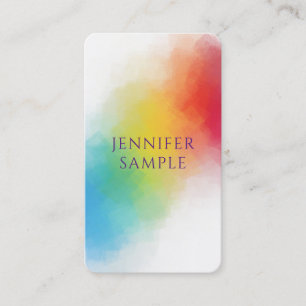 Modern Elegant Rainbow Colours Custom Template Business Card