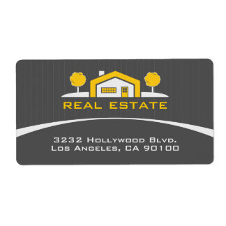 Modern Elegant Real Estate Address Label