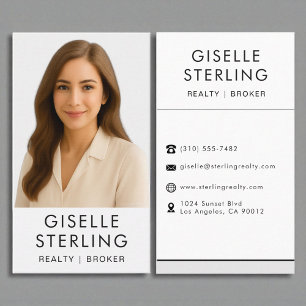 Modern Elegant Real Estate Broker Professional Business Card