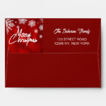 Modern Elegant Red and White Christmas Snow Flakes