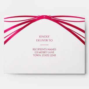Modern Elegant Red Ruby 40th Wedding Anniversary Envelope