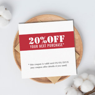 Modern Elegant Red White Beauty Coupon