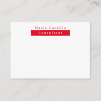 Modern Elegant Red White Minimalist