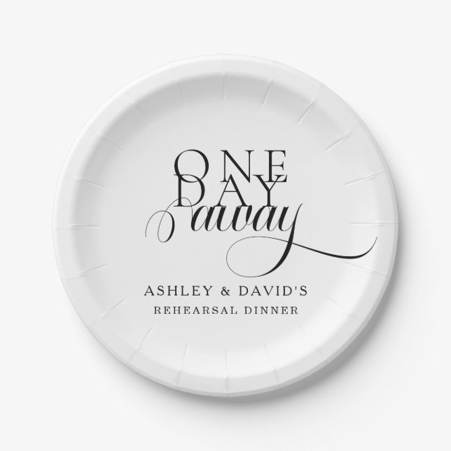 Modern Elegant Rehearsal Dinner  Paper Plate (Front)