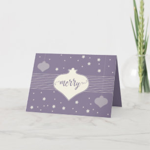 Modern & Elegant Retro 'Merry' Christmas card