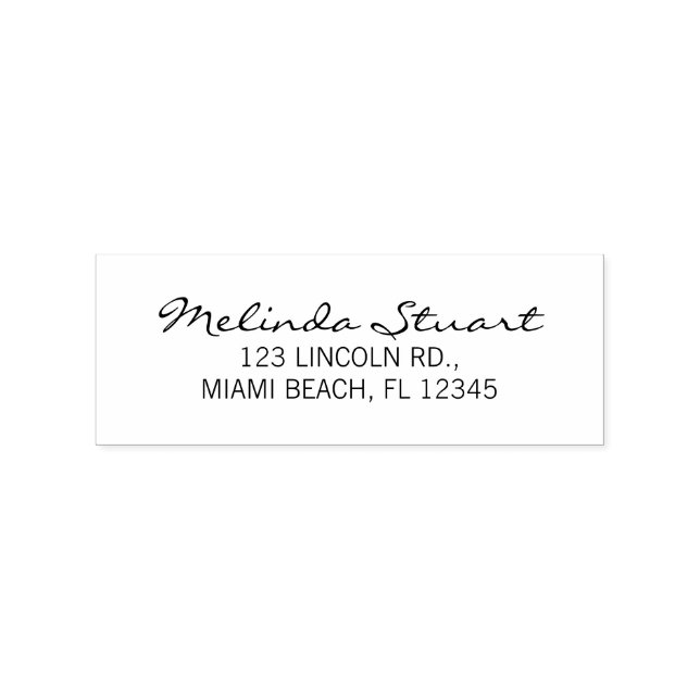 Modern Elegant Return Address Rubber Stamp (Imprint)