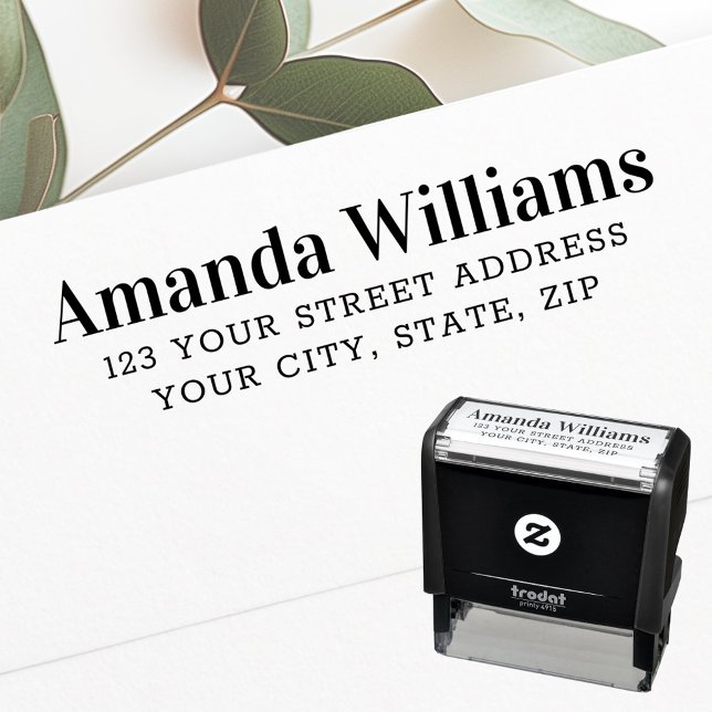 Modern elegant return address self-inking stamp (Modern elegant return address self-inking stamp)