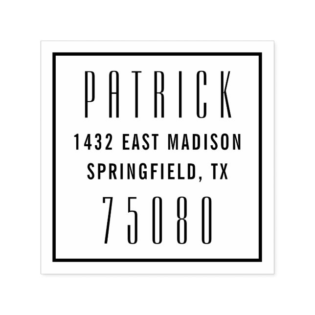 Modern Elegant Return Address Self Inking Stamp (Design)