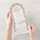 Modern Elegant Romantic Floral Wreath Wedding All In One Invitation<br><div class="desc">Beautiful Invitation to celebrate Special occasions and festivals comes with digital and E-invitation as per your request. We would love to replicate our designs to make multiple products like rsvp cards, labels envelopes, and more. Customisation is available for ready to print on request at info@shamaurcreatif@gmail.com Look Forward to hearing from...</div>