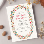 Modern Elegant Romantic Floral Wreath Wedding Invitation<br><div class="desc">Beautiful Invitation to celebrate Special occasions and festivals comes with digital and E-invitation as per your request. We would love to replicate our designs to make multiple products like rsvp cards, labels envelopes, and more. Customisation is available for ready to print on request at info@shamaurcreatif@gmail.com Look Forward to hearing from...</div>