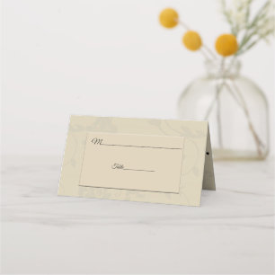 modern elegant Romantic golden Place Card