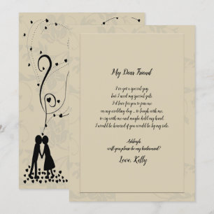Modern Elegant Romantic will be my bridesmaid Invitation