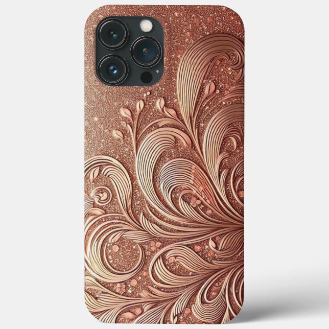 Modern elegant rose gold and florals2 Case-Mate iPhone case (Back)