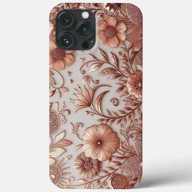Modern elegant rose gold and florals8 Case-Mate iPhone case (Back)