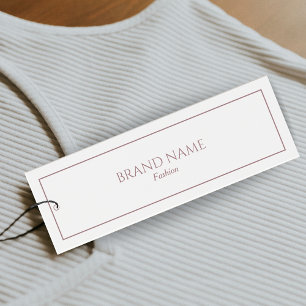 Modern Elegant Rose Gold and White Hang Tags
