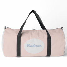 Modern Elegant Rose Pink Personalised Duffle Bag