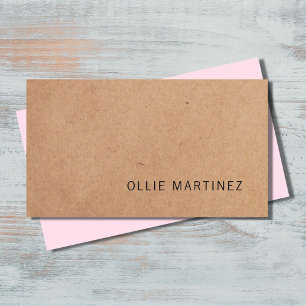 Modern Elegant Rose Printed Kraft Paper Consultant Business Card
