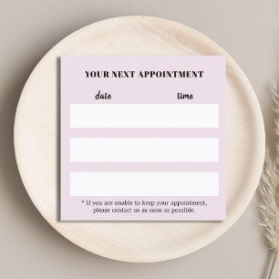 Modern Elegant Rose White Hair Salon Appointment Card